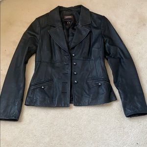 Leather coat